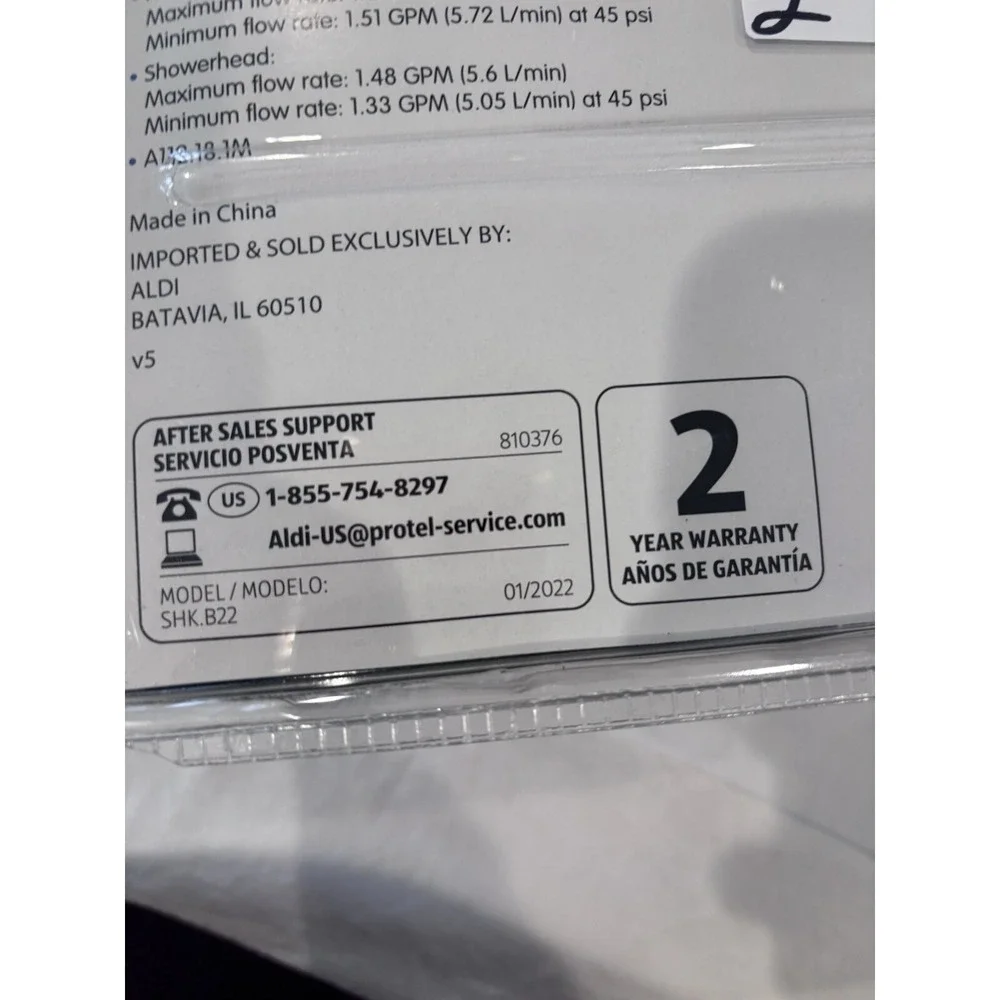 Easy Home Bathroom Matt Black‎ Multifunction Two In One Shower System Brand New